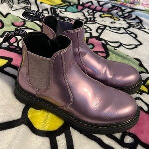 Dr Martens metallic pink Chelsea boots